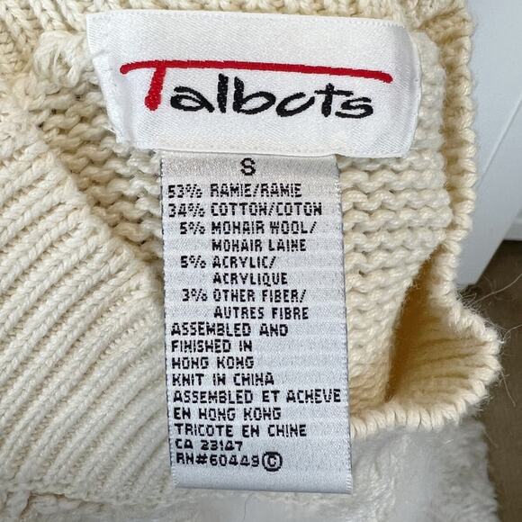 Talbots Vintage Mohair Wool Blend Mock Turtleneck Knit‎ Sweater Size Small - Picture 4 of 6